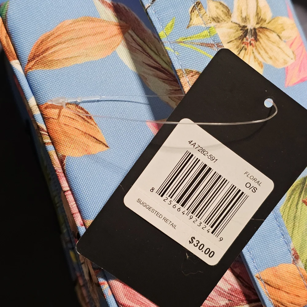 Hurley Floral Blue Cosmetic Case